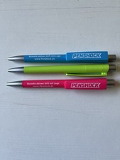 3er Set Qualitätskugelschreiber (Burger Pen) 6000m Schreibleistung - Farbmix NEU Kalem Seti price