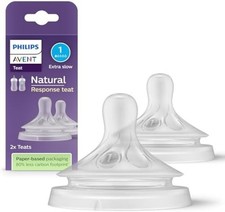 Babyflaschen Sauger 2er Set Natural Response 0+ Monate BPA Frei Flussstärke 1 Babyflaschen-Sauger price