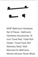 WNP Badezimmerbeschläge Set 3-teilig -16 Zoll Handtuchhalter, 304 Edelstahl. Banyo Aksesuar Seti price