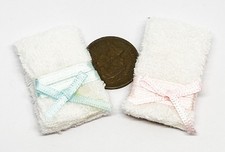 Puppenhaus His And Her Blau Und Rosa Stoff Handtuch Set Bad Tumdee Banyo Aksesuar Seti price