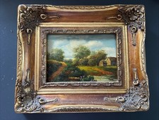 ÖL GEMÄLDE Landschaft SIGNIERT ANTIK 16,5 X 11,5 SIGNIERT Ölgemälde price