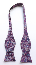 SETSENSE Fliege selbstbindend Seidenmischung lila Paisley Design verstellbar Papyon price