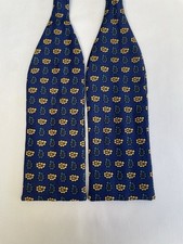 Vintage Paisley-Druck Seide gerade Klinge selbstbindende Fliege - Englisch hergestellt Papyon price