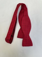 Vintage rot/blau gepunktete Skinny Fliege zum Selbstbinden Papyon price