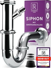 Siphon Waschbecken Waschtisch Chrom 1 1/4 Zoll Geräteanschluss Abfluss Sifon Ankastre Setler price