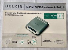 Belkin 5-Port 10/100 Netzwerk-Switch Hub Netzwerk LAN | WIE NEU Hub & Switch price