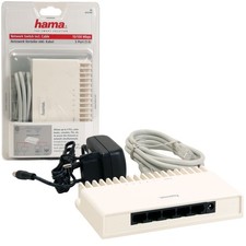 Hama 5-Port Netzwerk Switch LAN Verteiler Hub schnell Fast Ethernet 10/100 RJ45 Hub & Switch price