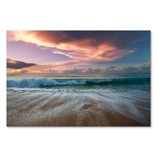 Postereck 1378 Poster Leinwand Wellen, Strand Meer Wolken Natur Landschaft Tuval price