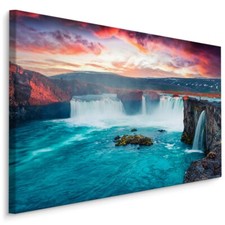 CANVAS Leinwand Bilder XXL Wandbilder WASSERFALL Landschaft 3D Dekor 1653 Tuval price