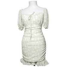 Miss Cix, Kleid, Größe: S, 10466 ELBISE, Grün/Weiß, Polyester, Blumen #DC4 Elbise price