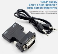 1080P HDMI Buchse zu VGA Stecker mit Audio Ausgang Kabel Konverter Monitor Adapter Computer Converters und Adapters price