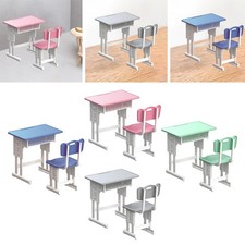 Puppenhaus-Miniatur-Schreibtisch- und Stuhl-Set, Puppenhausmöbel, 1/12 Tisch- und Stuhlset price