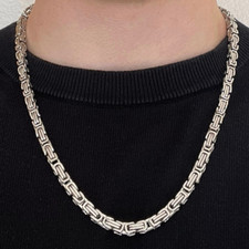 Herren Kette Königskette Edelstahl Panzerkette silberne Halskette 60cm x 6mm Diamantkette price