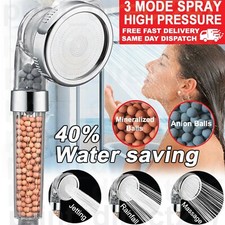 DUSCHKOPF 3 MODI HOHER TURBO DRUCK 40% WASSERSPAREND BAD IONIC 3 FILTER Shower Head price
