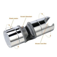 Universal Verstellbar Duschstange Kopf Schieber Halter Basis Halterung Chrom ABS UK Shower Head price