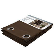Ösenvorhang Blackout I - Polyester - Braun - 140 x 175 cm Blackout Vorhang price