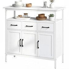 HOMCOM Sideboard Kommode mit Schubladen 3 Türen und offenem Regal Refurbished Kommode price