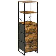 HOMCOM Kommode Aufbewahrungsschrank mit 3 Faltbaren Stoff-Schubladen Refurbished Kommode price