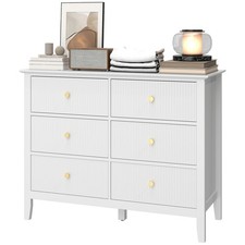 HOMCOM Sideboard mit 6 Schubladen Moderner Aufbewahrungsschrank Refurbished Kommode price