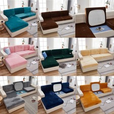 1/2/3/4 Sitzer Sofabezug Sofa Sitzkissenbezug Stretch Samt Couch Schonbezug Cushion / Möbel Kissen price