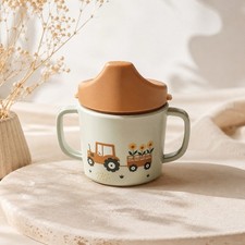 Baby-Trinklernbecher mit 2 Griffen – Bauernhof-Motiv – ca. 150 ml – gebraucht Baby-Cup-Trinklernbecher price