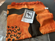 Tagesdecke Bettüberwurf 100% Baumwolle  orange/schwarz  Dekotuch 210x240cm Tagesdecke price