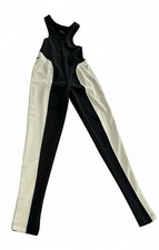 Außergewöhnliche Latzhose Overall schwarz ecru Marithé und François Girbaud Damen-Jumpsuit und Dungarees price
