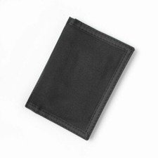 Unisex Erwachsene Kinder Einfache Schwarze Dreifachfaltung Geldbörse Geld Kartenhalter Brandneu Unisex Card Holder price
