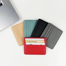 Schmales PU Leder Kartenetui Geldbörse mehrere Fächer Ausweis Bank Kreditkarte Etui Unisex Unisex Card Holder price