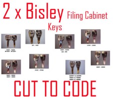 2 x Bisley Ersatz Aktenschrank Schlüssel zugeschnitten auf Code Schlüssel professionell geschnitten Filing Cabinet price