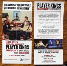 2 Spieler Kings Theater Ian McKellen Promo Flyer Handzettel Shakespeare West End Theater - Play price