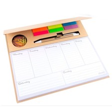Tagesplaner Set 100 Blatt Woche Schreibtisch Block Stift Haftnotizen Büroklammern Büro Desk Pad Set price