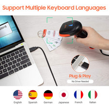 Tera Barcode Scanner CCD USB kabelgebunden 1D Hand-Barcodeleser, Bildschirm lesen Dig Barcode-Lesegeräte price