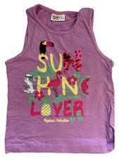 Infinity Kids Mädchen Tank Top Gr. 110 Lila Sommer Motiv Pailletten Mädchen-Tank Top price