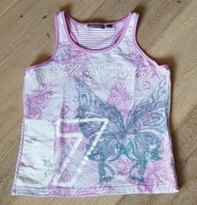 Mexx Mädchen Tanktop Trägershirt Gr.158/164 flieder rosa Glitzer Ringerrücken Mädchen-Tank Top price