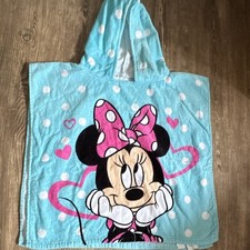 Disney Minnie Maus Baby Kapuzenhandtuch Badeponcho blau/weiß gepunktet Baby-Handtuch price