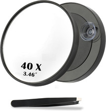 Vergrößerungsspiegel 40X Make-up Spiegel mit Saugnapf und Pinzette für präzises Makeup Spiegel price