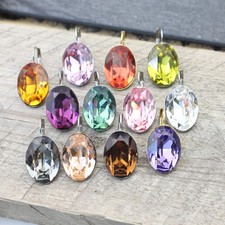 Ohrringe Swarovski Kristall Silber Oval groß 18x13 mm glitzer ohrringe ohrhänger Swarovski Earrings price