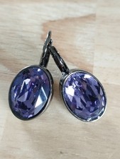 Ohrringe oval - lila - Swarovski - Bohm Swarovski Earrings price