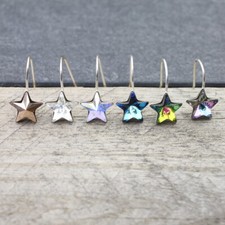 Sterling Silber Ohrringe Stern mit Swarovski Kristalle 10 mm Silber Stern Swarovski Earrings price