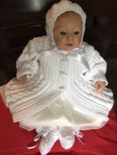 DK Baby Swing Matinee Mantel, Mütze und Booties Muster. VR49 Baby-Swing price
