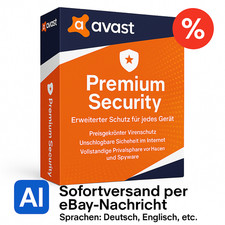Avast Premium Security 2026 - 1 PC 1 Jahr - Sofortversand per Email Antivirensoftware price