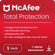 McAfee Total Protection inkl. VPN / 1 Gerät / 1 Jahr / KEY (ESD) Antivirensoftware price