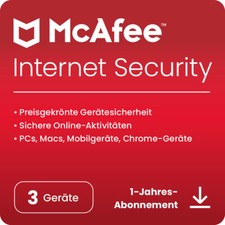 McAfee Internet Security 2026 3-Geräte / 1-Jahr Windows/Mac/Android/iOS / KEY Antivirensoftware price