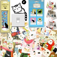 KATZE WOHNACCESSOIRE & BRIEFPAPIER Katze Aufkleber Deko Kühlschrank Sticker Geburtstagsgeschenk Fridge Sticker price