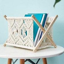 Hand Woven Magazine Rack: Stylish Storage for Books & Newspapers Anywhere Magazine Rack / Newspaper Rack price