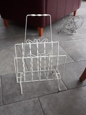 Vintage Retro 1960s 60s Brass & Fabric Newspaper Magazine Metal Wire Rack Magazine Rack / Newspaper Rack price