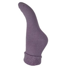 Damen-Bettsocken mit Bündchen weich warm dicke Wollmischung UK 4–7 – lila Damen-Hausschuhsocken price