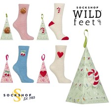 Geschenkbox Lounge Socken Damen 1 Paar Neuheit 3D flauschig Spaß - SOCKSHOP Wildfeet Damen-Hausschuhsocken price