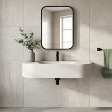 Wandspiegel Bad 40x30 cm, Badezimmerspiegel mit Metallrahmen Badezimmer-Spiegel price